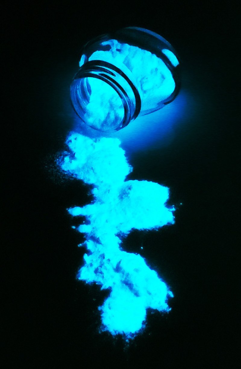 Blue Glow in the Dark Powder